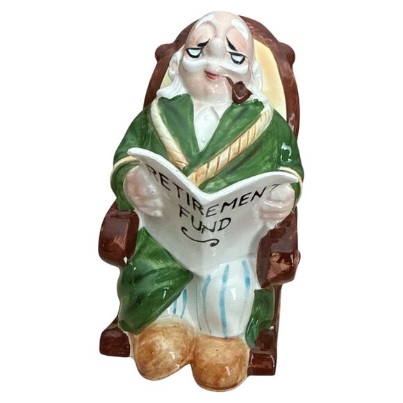 VTG Leffton Retirement Fund Banks Pair – Grandma Grandpa Japan w/ Stoppers - Picture 13 of 16